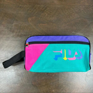 Vintage Fila Bag Handbag Color Block 80's Y2K kidCore Zipper Too Zip